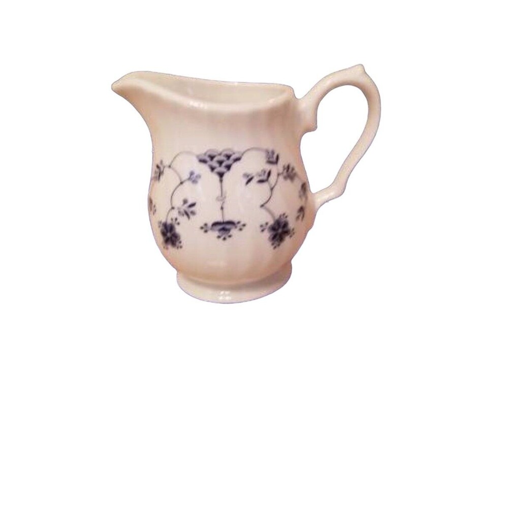 Vintage Churchill Creamer, Blue Floral Porcelain